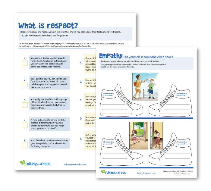 Social emotional learning worksheets for elementary aged children