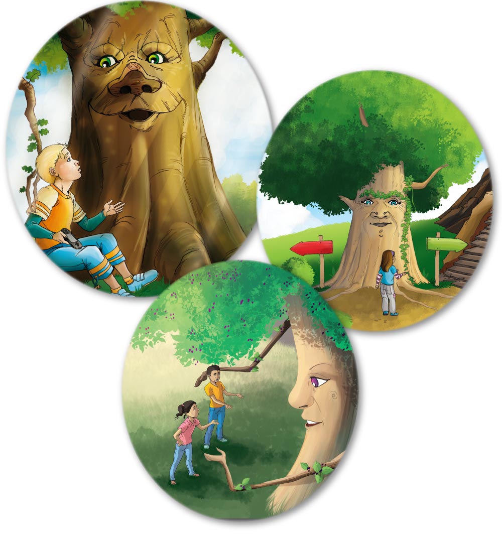 Characteres from the Talking with Trees Social Emotional Learning Books